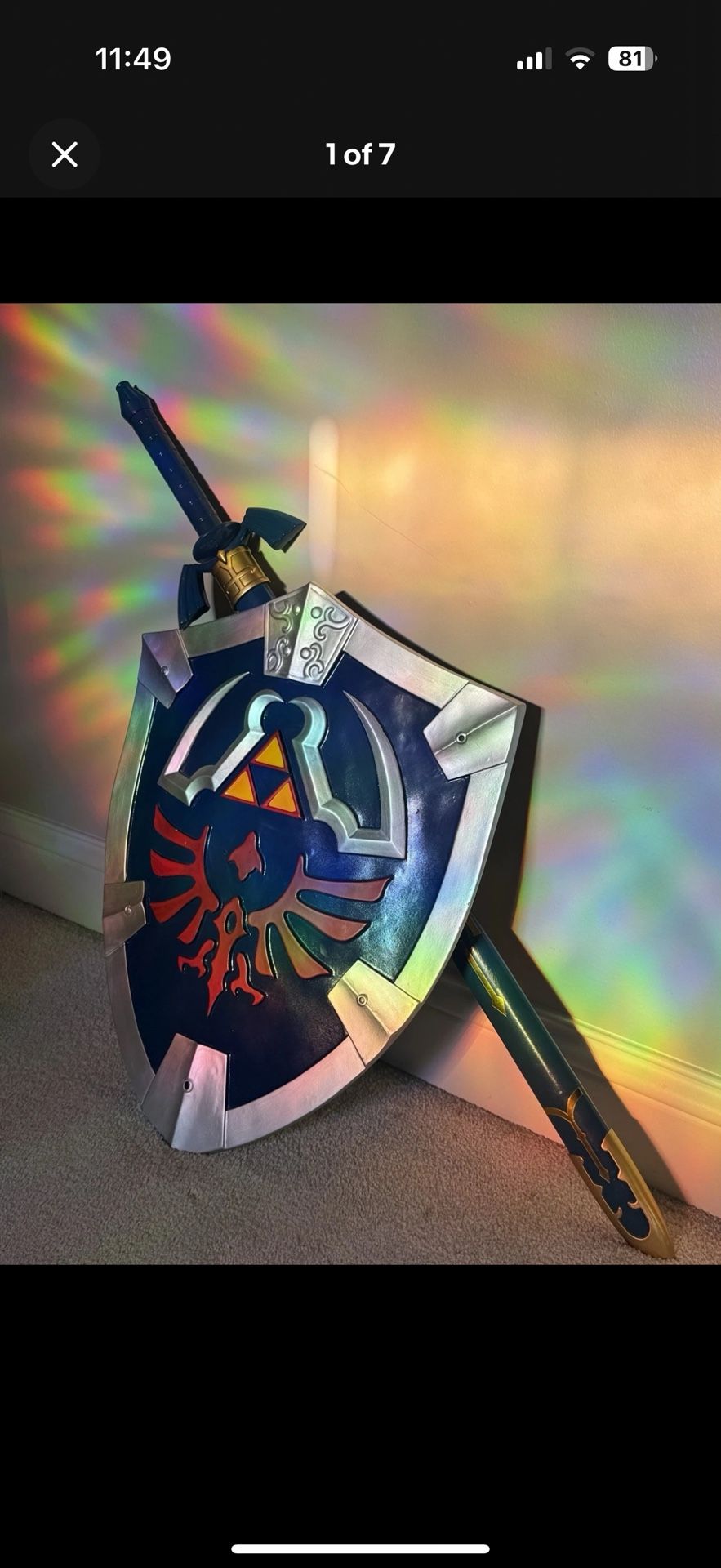 Legend of Zelda Link's Master Sword & Hylian Shield