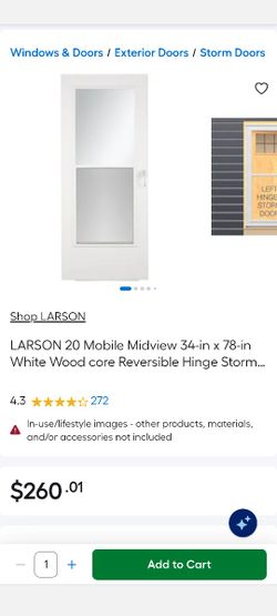 Larson Storm Door Mobile Home 34 X 78 New