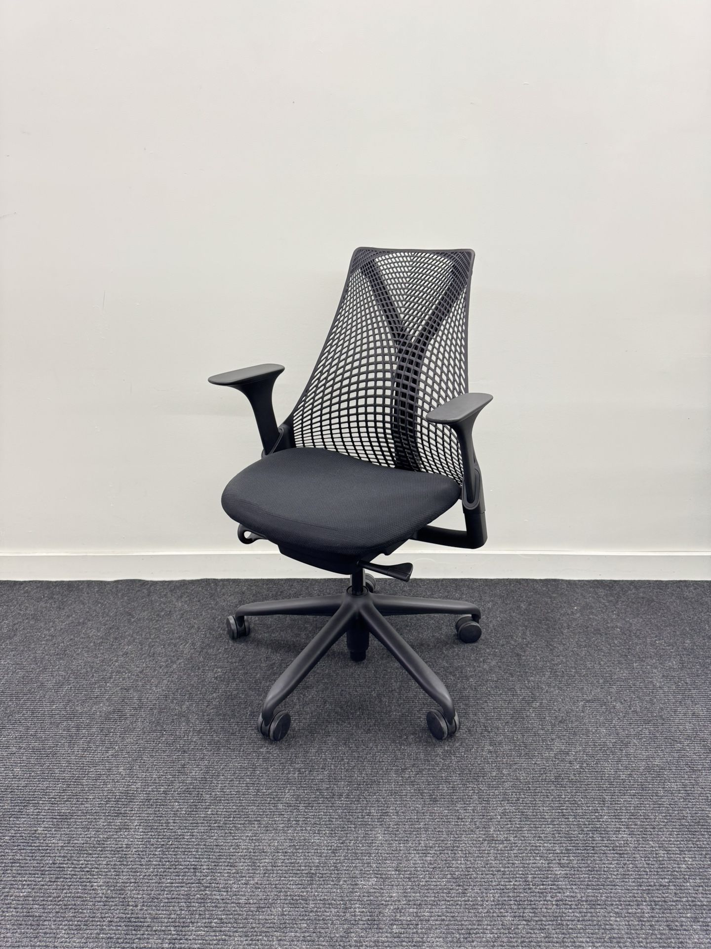 HERMAN MILLER SAYL CHAIR BLACK FABRIC WITH HEIGHT ADJUSTABLE ARMS! MANY AVAILABLE! 