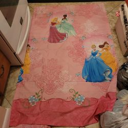 Girls Princess Curtiains Set Of 2 Long Brand New