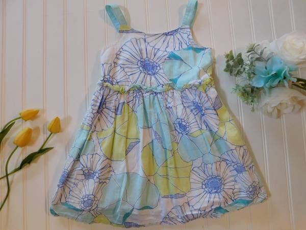 Gymboree Girl 2T Dress "Tide Pool" Floral Aqua Spring Summer Sundress