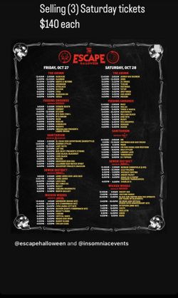 Escape Saturday Ticket