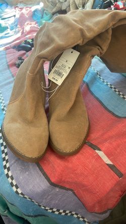 Tan Suede Knee-High Boots Size 9