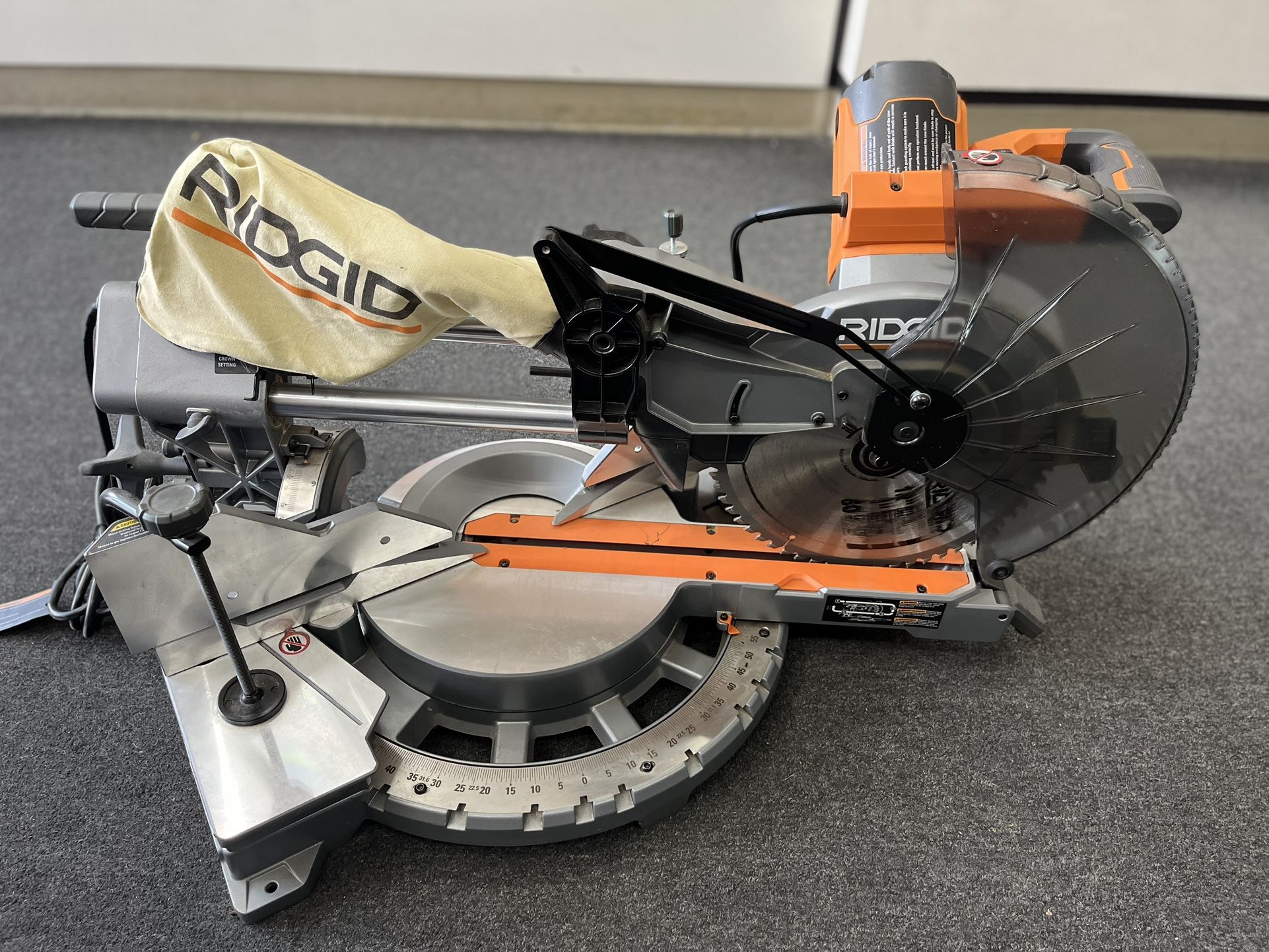 Ridgid 15 Amp Corded 12 in. Dual Bevel Sliding Miter Saw with LED Cut Line Indicator