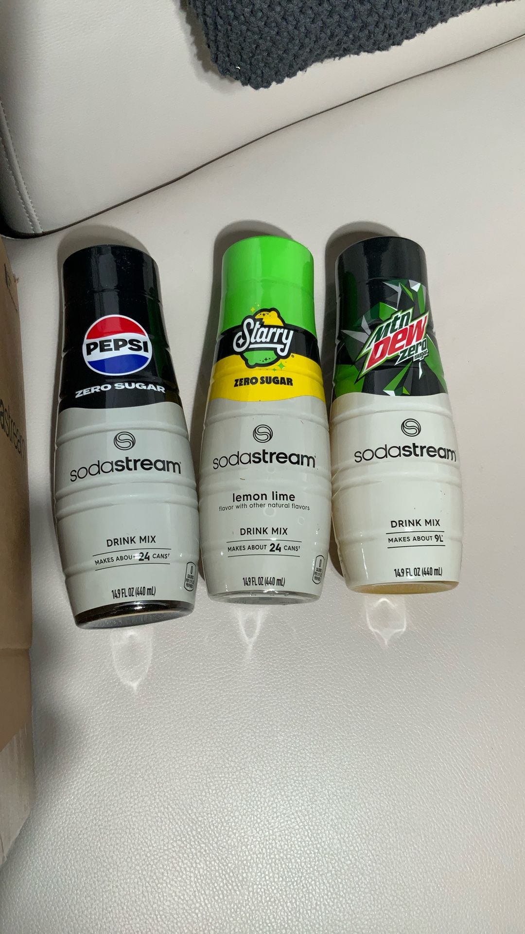 New Sealed Large Quantity - 18 Boxes Of 3 Bottles Each - SodaStream Mixes Pepsi Zero Sugar Mt Dew Zero Sugar Starry Zero Sugar