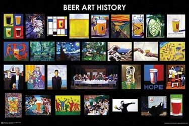 Drink Art History 36 in × 24 in Wall Poster