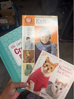 Free crocheting/knitting books & yarn