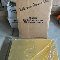 Wedding Dress  Gold Color Storage Box