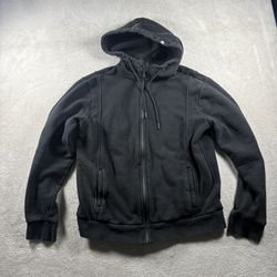 FIGS Hoodie Sweatshirt Women’s M Black Fleece Full Zip Logo Nursing Medical#1385