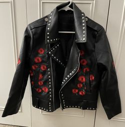 Leather jacket With Roses