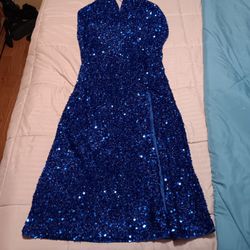 Formal Dress Blue Sparkel Size Xl New Never Worn