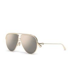NWT Authentic Dior Grey Shaded Pilot Ladies Sunglasses Gold