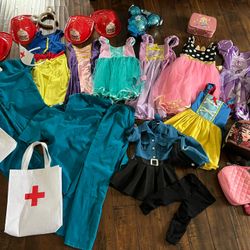 pretend play bundle dress up large lot princess dresses kids scrubs purses backpack toddler dresses