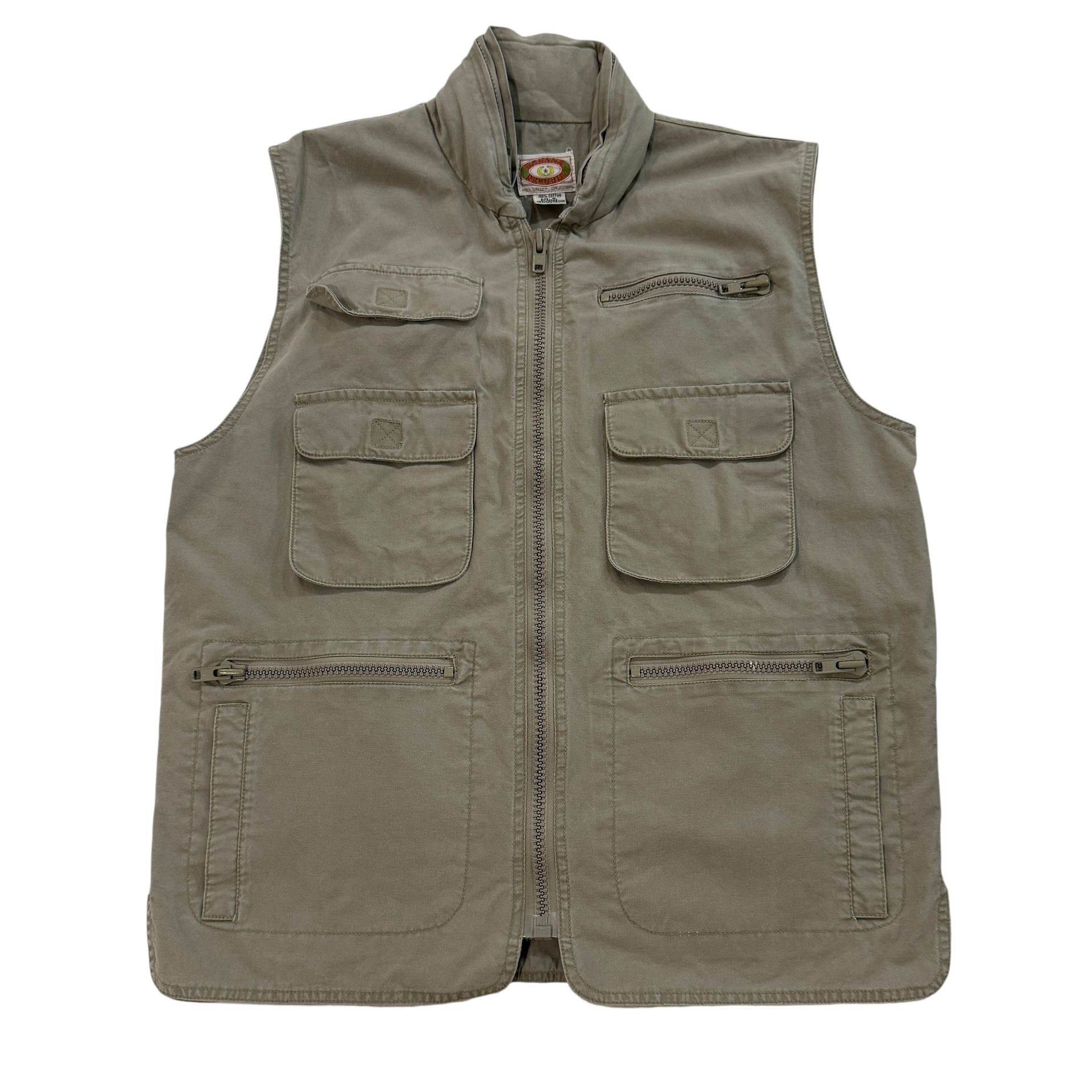 Vtg Banana Republic Safari 80s 90s Photojournalist Camera Utility Khaki Vest M This vintage Banana Republic Safari vest from the 80s/90s is a unique