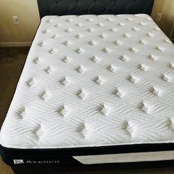 Avenco Queen Mattress, 10 Inch Medium Firm Hybrid Mattress 