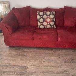 Red Queen Size Sofa Bed