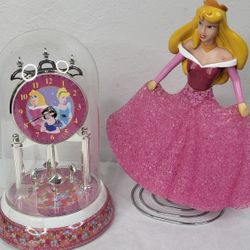 DISNEY PRINCESS AURORA 12" Eva Figural Tabletop Lamp Night Light /clock