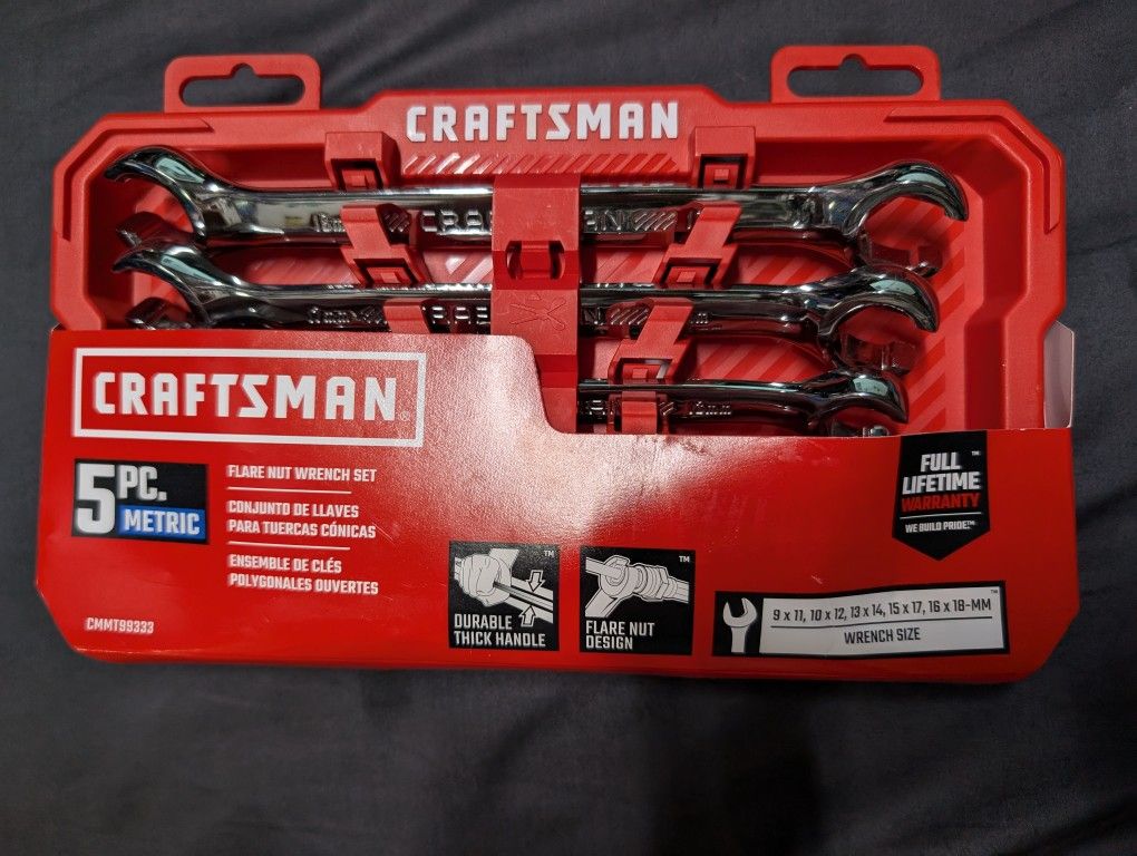 Craftsman 5pc Flare Nut Wrench Set