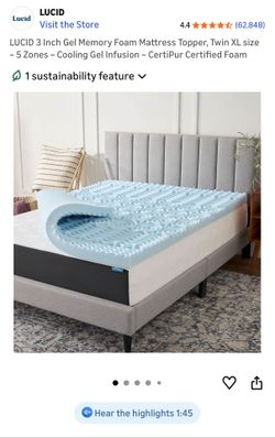 Memory Foam Twin XL 3 In Mattress Topper
