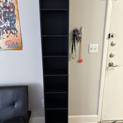 Tall Black 8-Cube Bookshelf