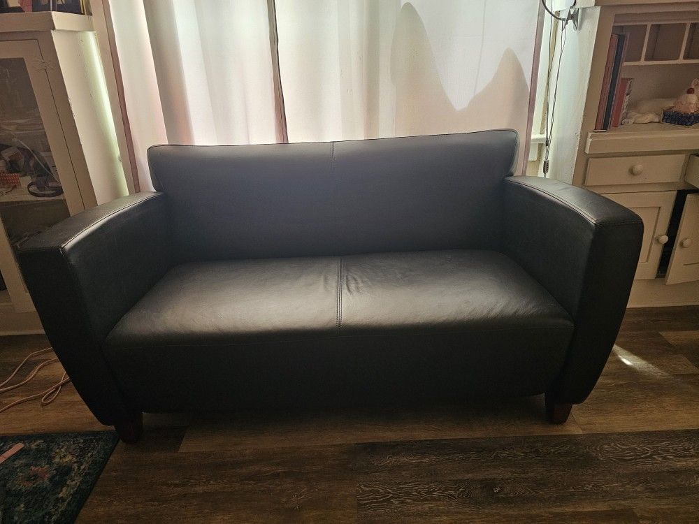 Black Leather Sofa