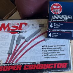 MSD Spark plug Wires & NGK Spark Plugs Set
