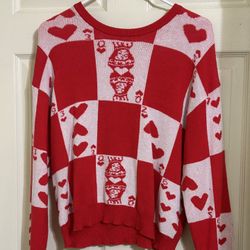Queen Of Hearts Sweater- Women's Medium