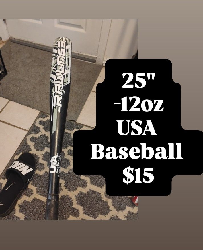 Rawlings USA Baseball Bat 25" -12oz