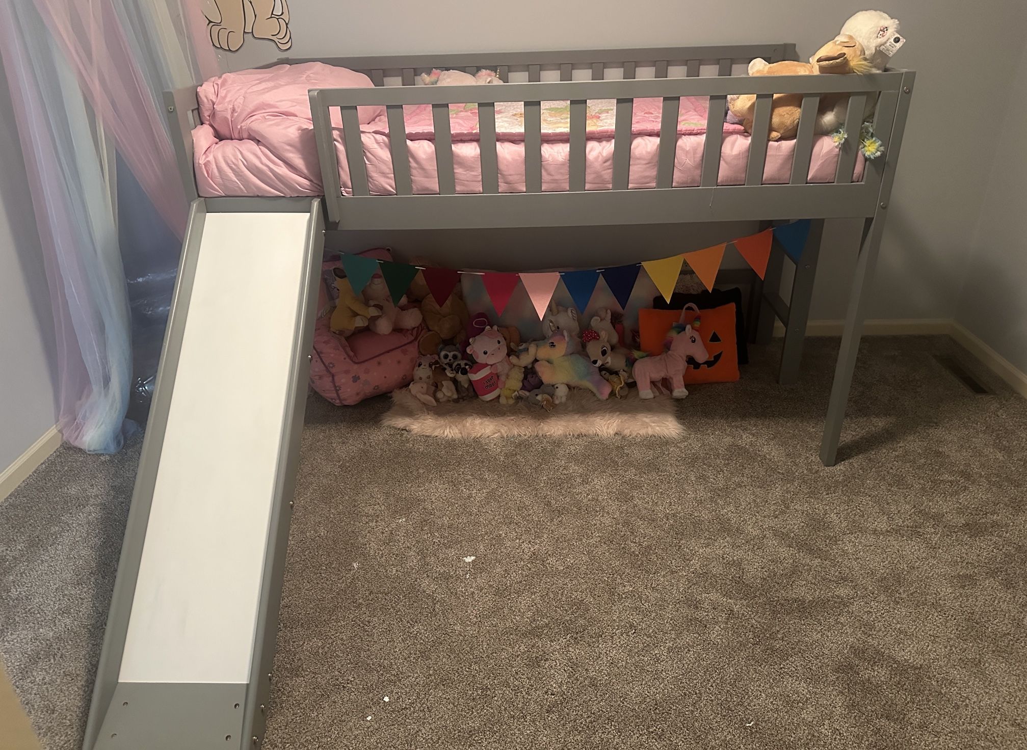 Free Twin Loft Bed w/Slide and Ladder