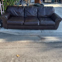 Brown Leather Couch