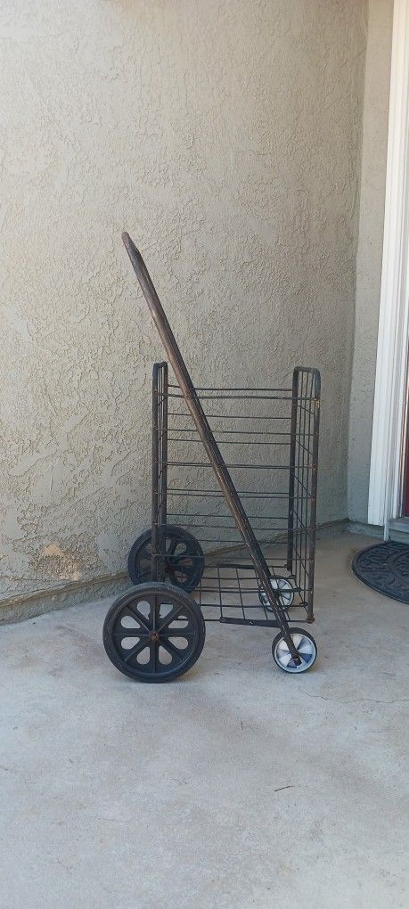 Large collapsible steel shopping cart