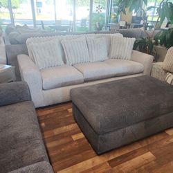 New Athena Silver Sofa Couch