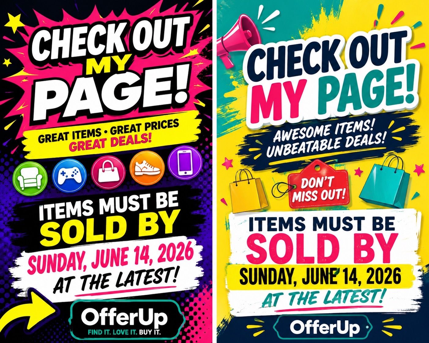 ITEMS NEED TO SALE (by Sunday, June 14 2026) at the latest