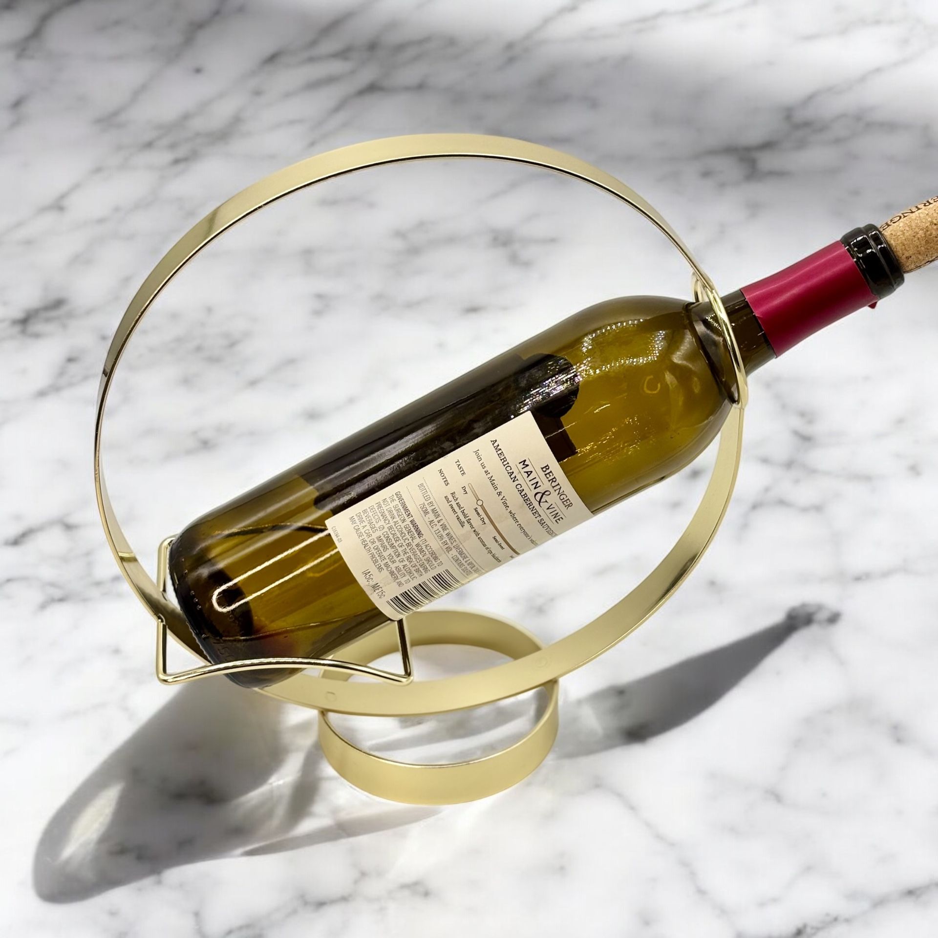 Elegant Metal Wine Bottle Holder