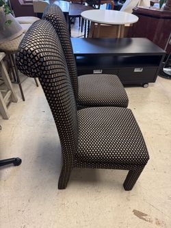 Set of 6 Upholstered Accent Chair with Diamond Pattern