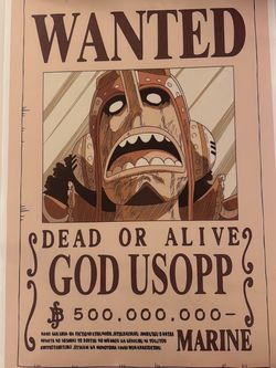 One Piece God Usopp Wanted Poster 40x60cm 🎯