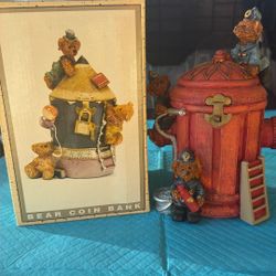 Vintage Bear Coin Bank