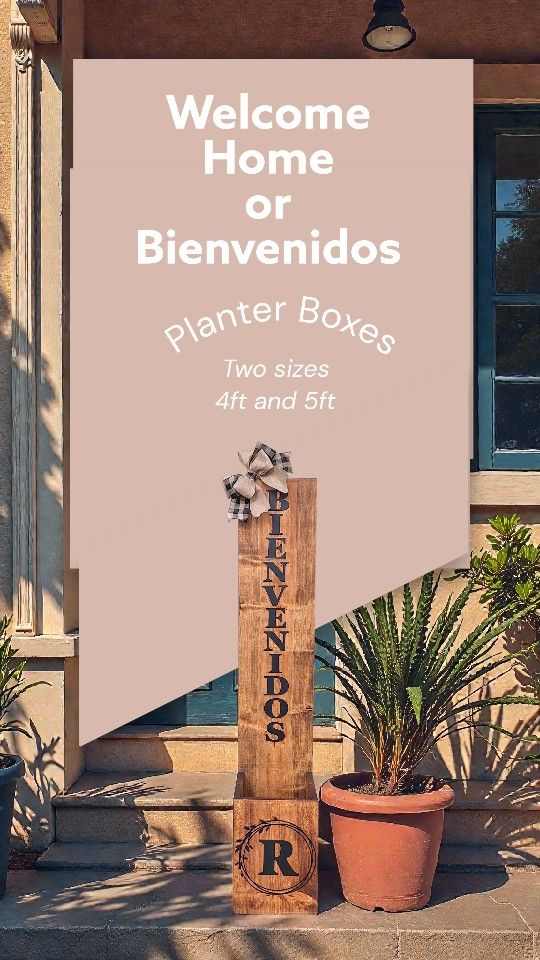 Welcome/Bienvenidos Planter Box
