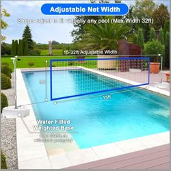 KELTNE POOL VOLLEYBALL NET SET WITH LIGHTS 