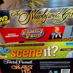 Trivial Pursuit Scene It Fanily Feud Newlywed Game Bundle