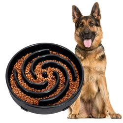 Large Slow Feeder Dog Bowl Labyrinth Interactive Slow Feeder Bowl for Dogs, Anti Swallow Healthy Eating, Stop Bloating Pet Slow Food Bowls for Medium/