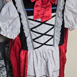Little Red Riding Hood Costume with Hood for Halloween
