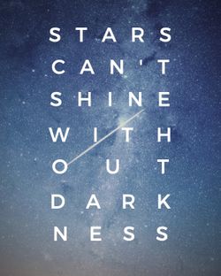 Resilience Affirmation Posters: Stars Can't Shine Without Darkness (8" x 10")