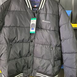 Champion Men's Quilted Full Zip Puffy Jacket