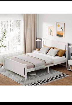New in its box wood Full Bed