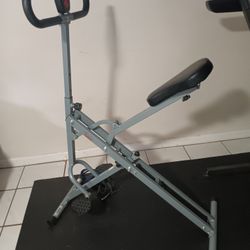 Upright Row-N-Ride Squat Assist Trainer Machine for Abs and Glute