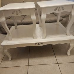 Coffee Table And Two Endtables