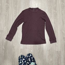 Merona Burgundy Eggplant Cardigan Lightweight Sweater