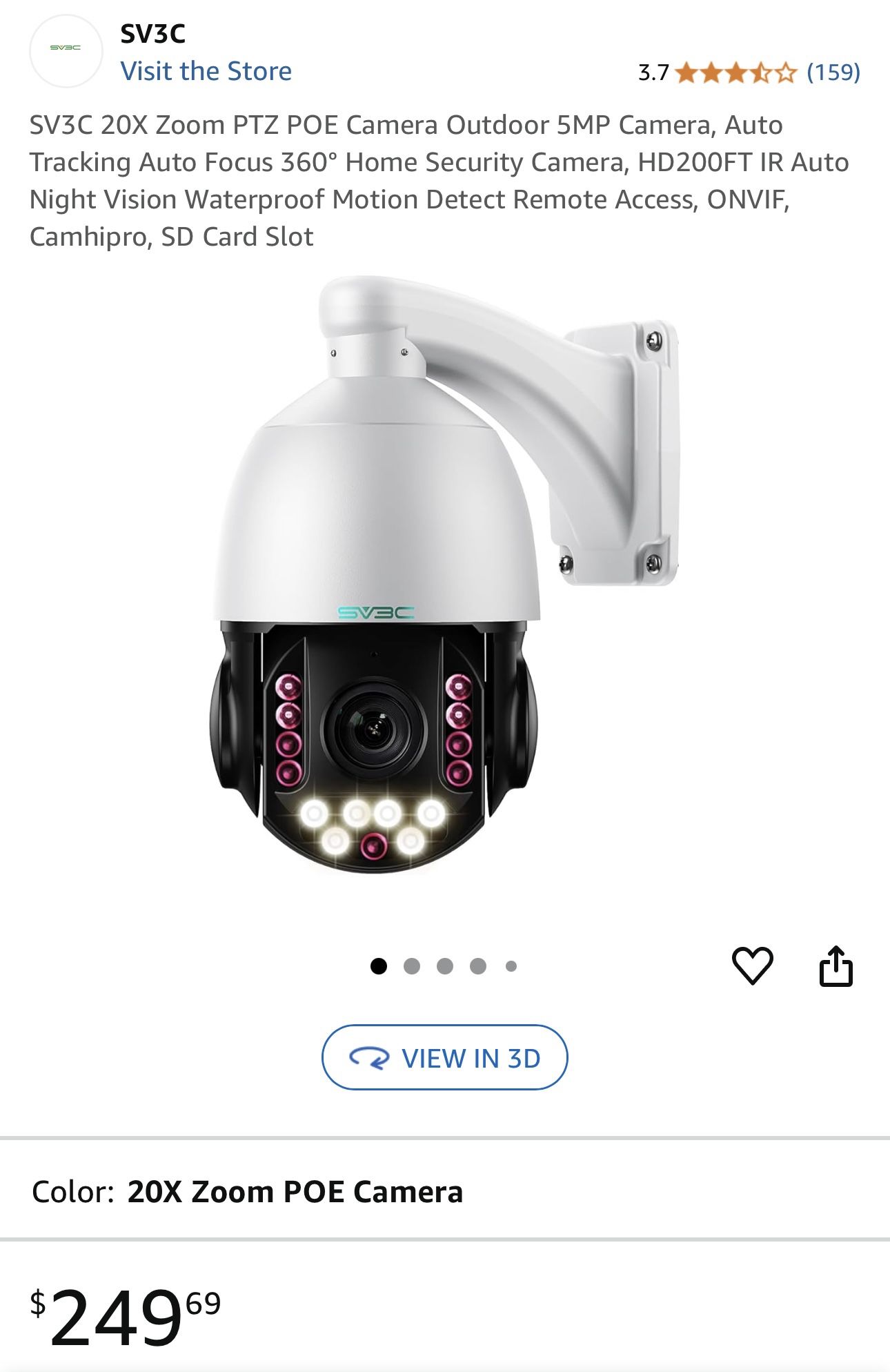 SV3C 8MP PTZ CAMERA