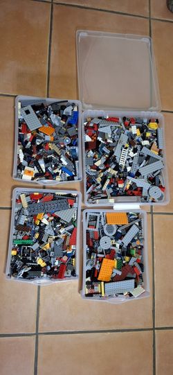 Loose Lego Pieces (12 Lbs, Lightly Used) Bins Included